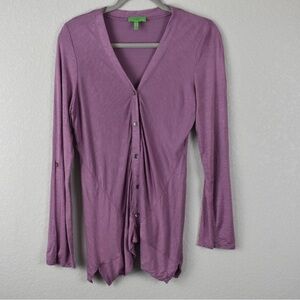 LOGO button down long sleeve top size XXS